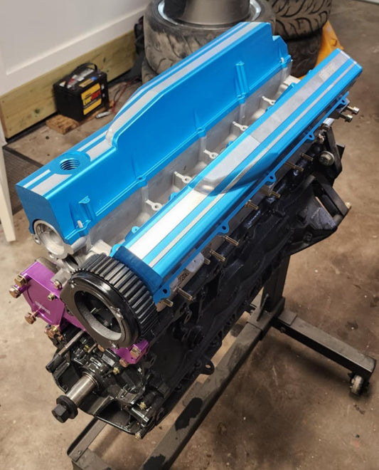 Blue Billet RB rocker covers with baffles Prototype