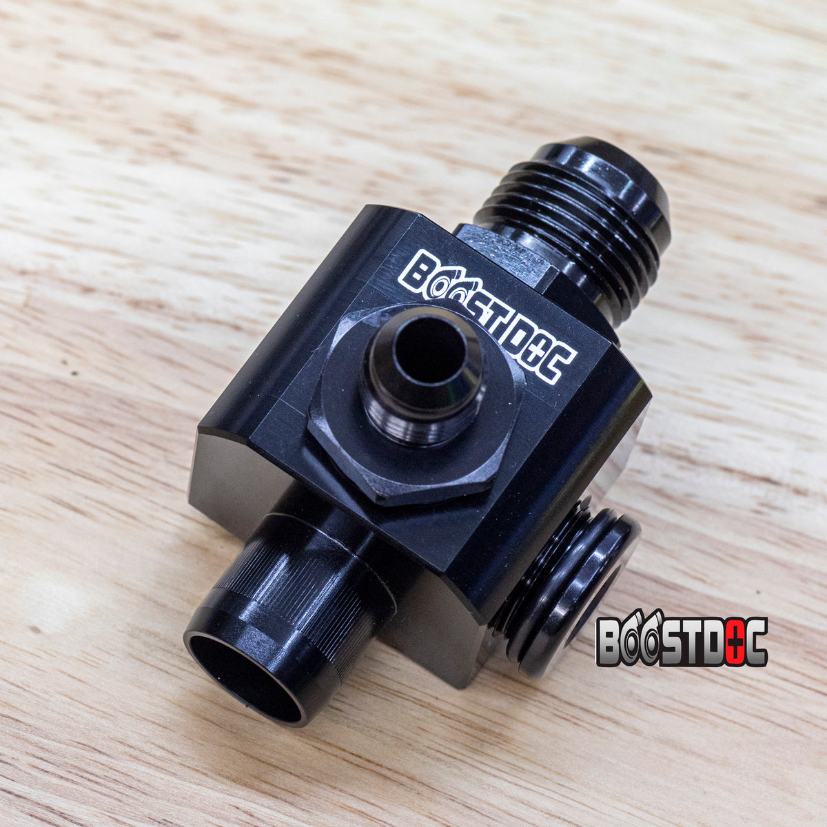 Nissan RB Heater/Coolant Thermostat Outlet Block – Billet Upgrade black