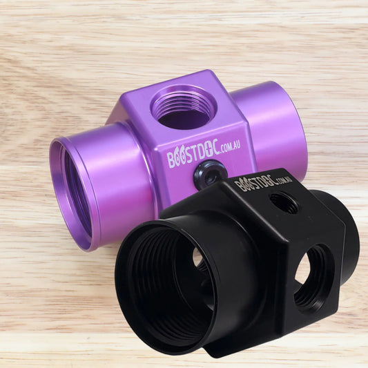 RB25 Neo top radiator hose outlet, replace the rusty stock unit, anodised cnc, top hose adapter. Top coolant radiator hose adapter