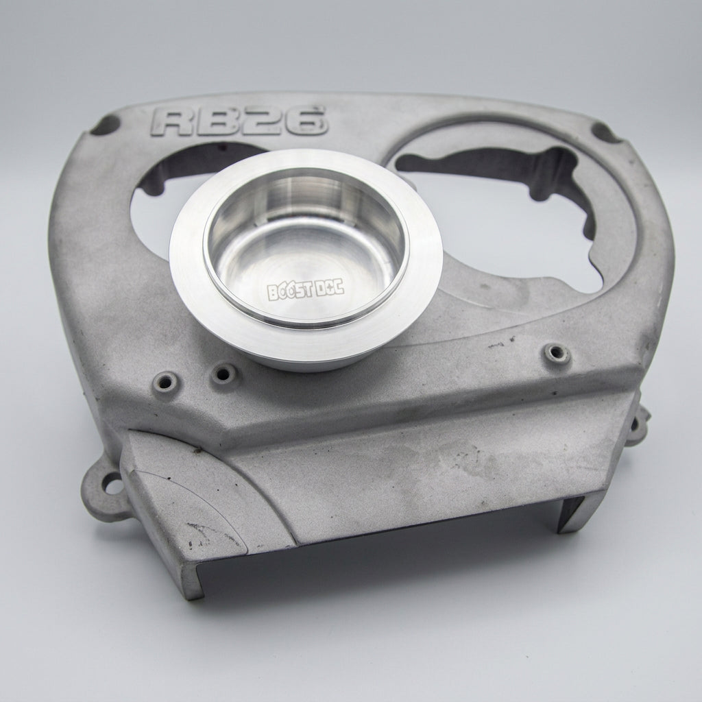 Timing cover mod modification for Neo and RB25 camshaft vct 