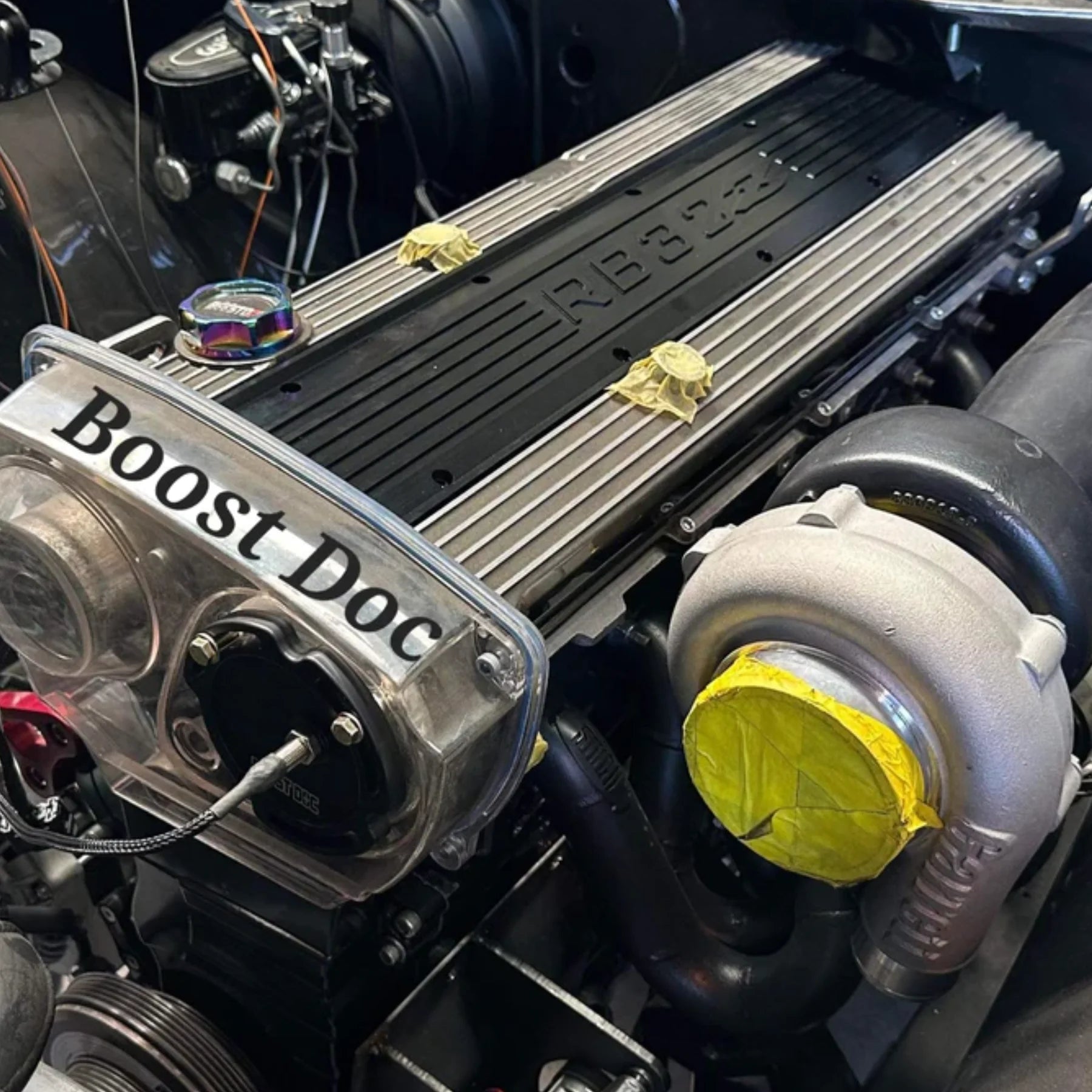 finned coil cover to suit RB20 finned rocker covers.