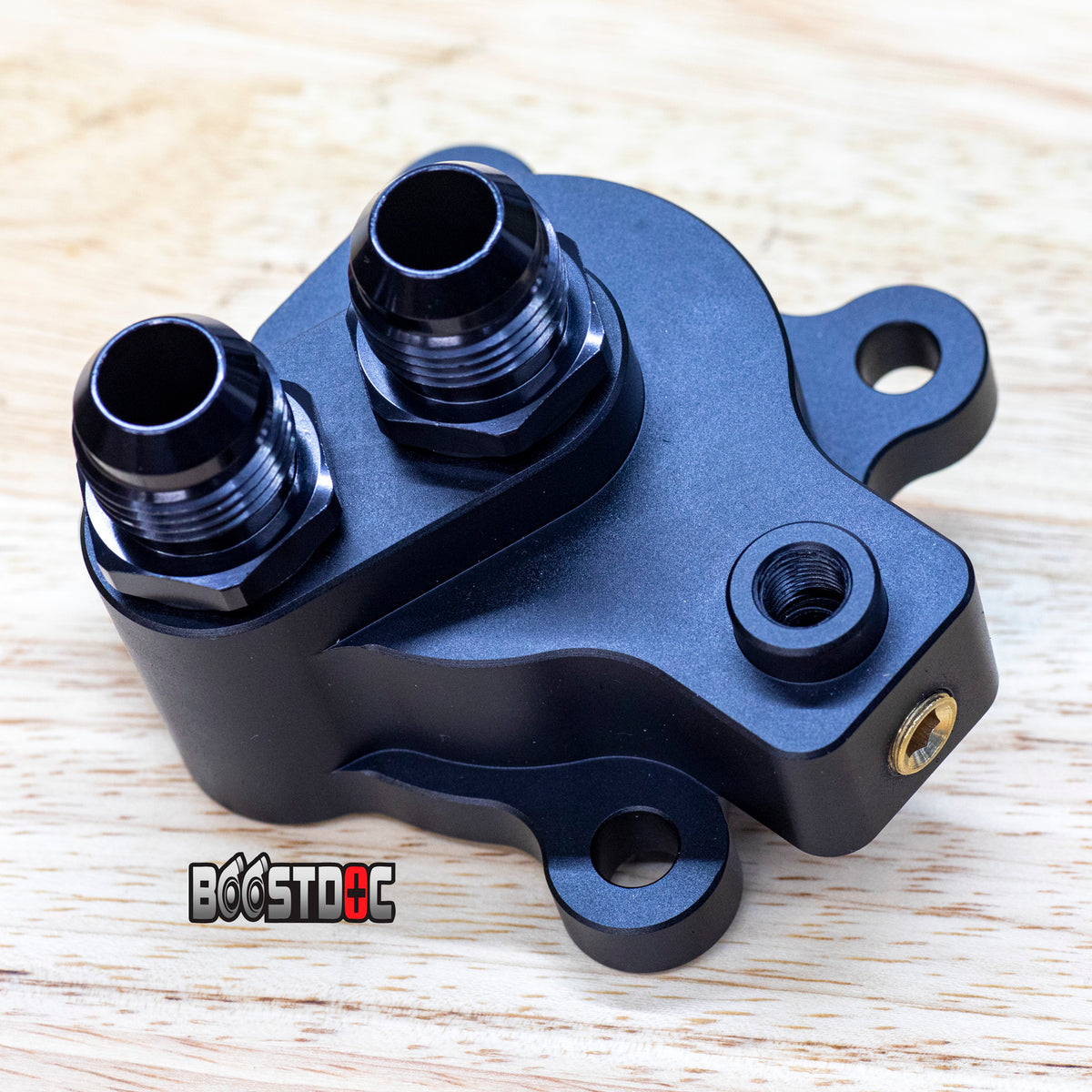 Remote oil filter housing block, AN10, temp and pressure ports