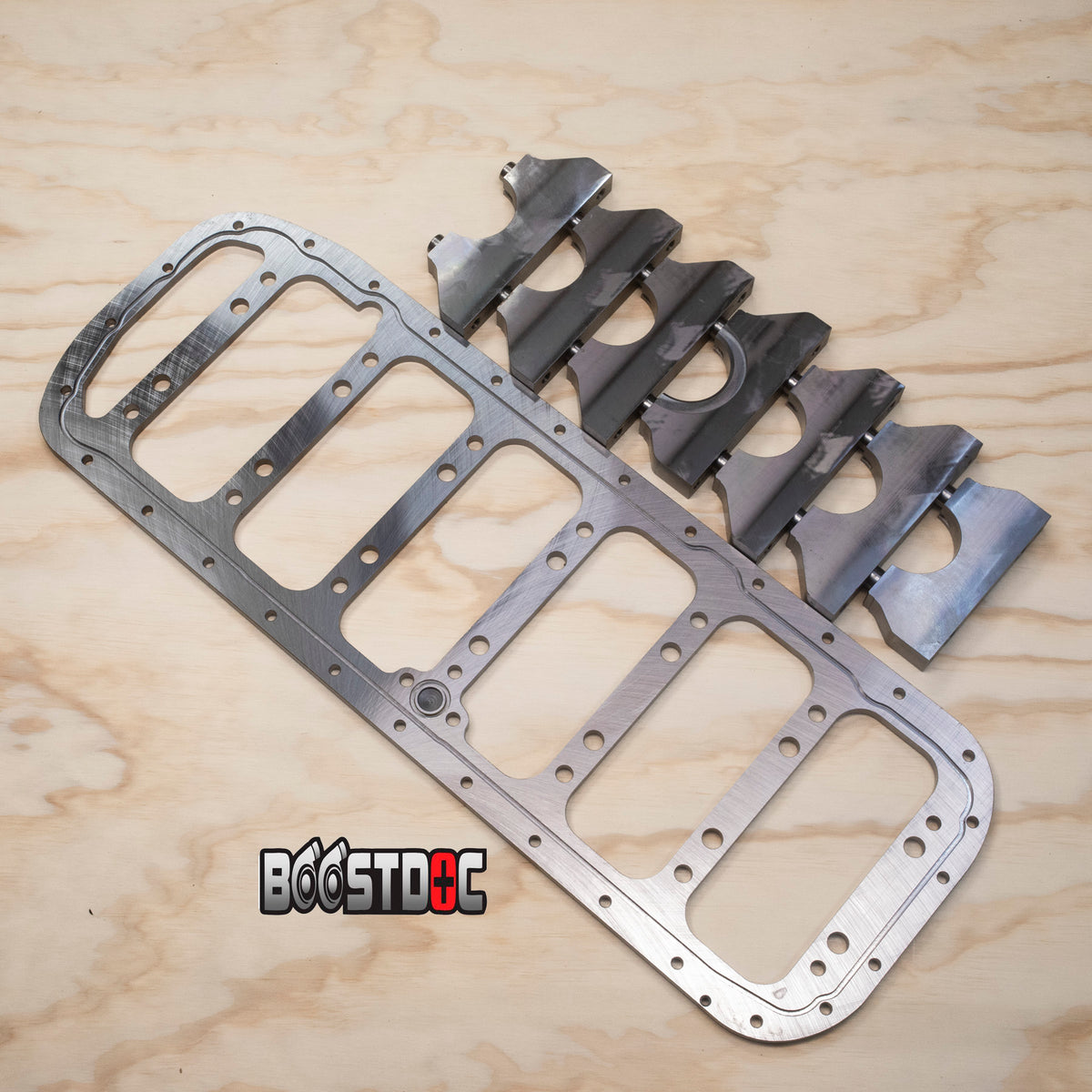 A set of metallic steel main caps and girdle brace kit