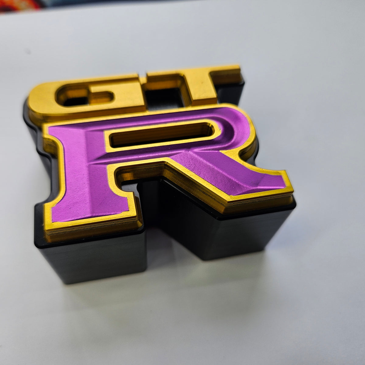 Upgrade Nissan GTR Skyline Billet and Titanium Badges badge + backing