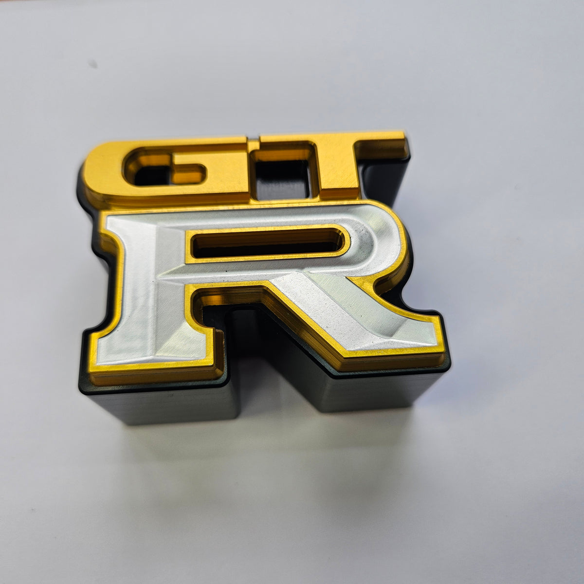 Upgrade Nissan GTR Skyline Billet and Titanium Badges silver gold with backing