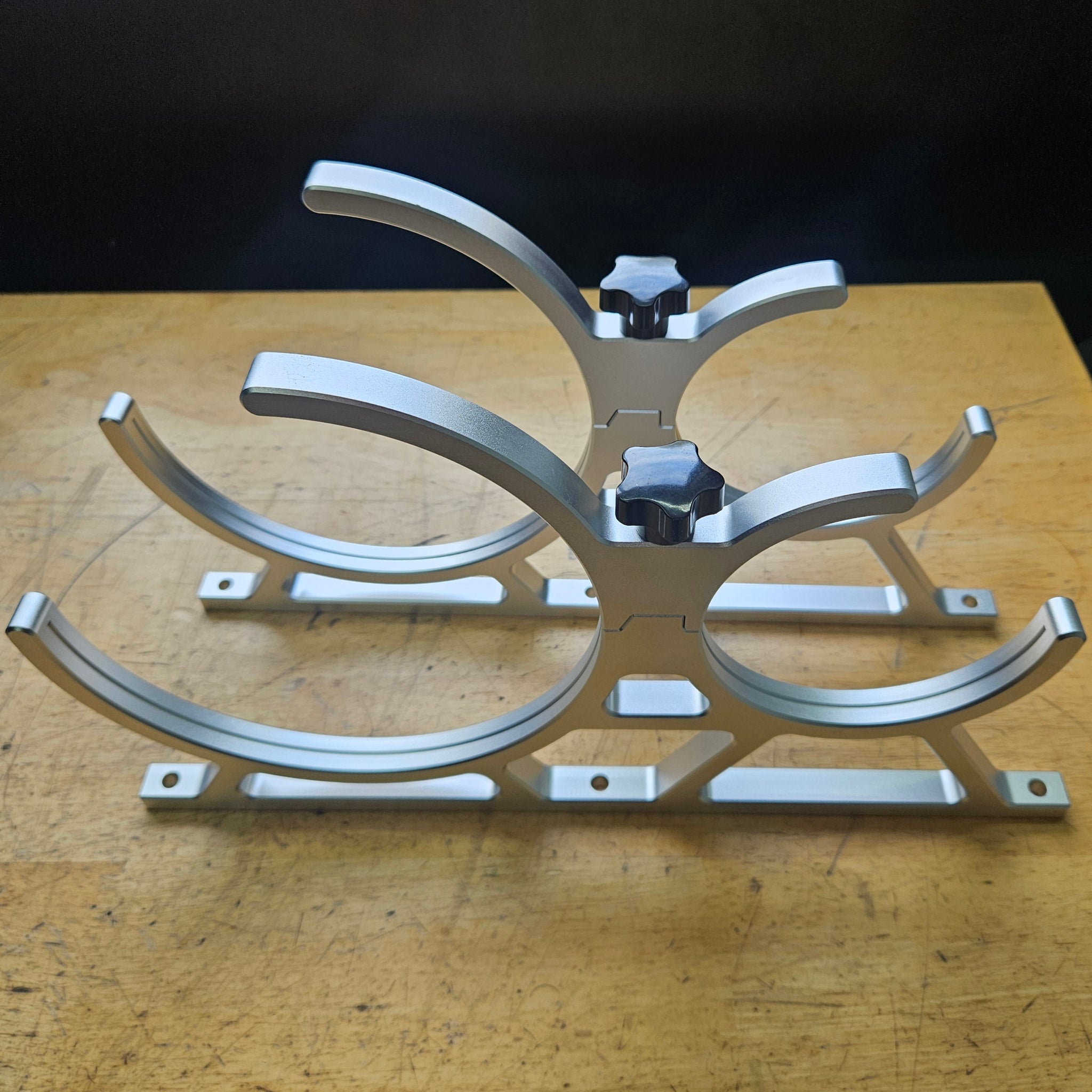 10lb Nitrous Bottle & 4¼" Accusump Bracket Kit – Lightweight 6061 Anodized Silver Mounts