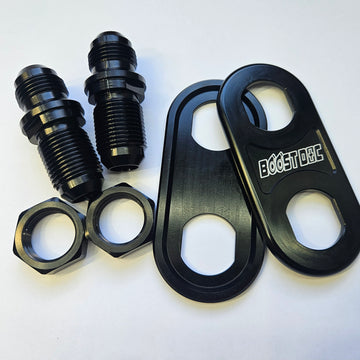 AN10 Billet Bulk-head Panel Kit. 6061 Oil Cooler, coolant Plumbing