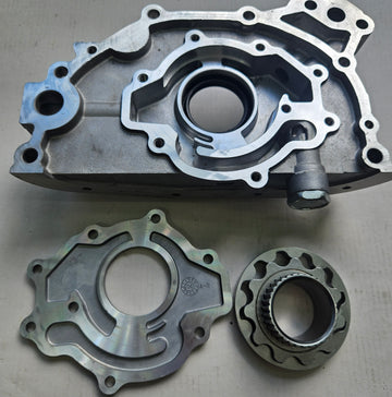 N1 oil pump with billet oil pump gears and spline drive collar.